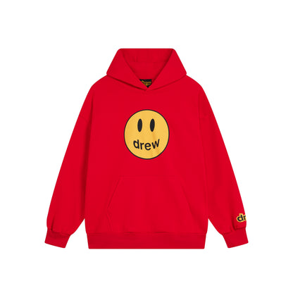 Drew House Smiley Face Series Mascot Navy Smiley Face Hooded Fleece Sweatshirt Winter Unisex Navy Blue