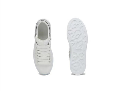 Alexander Mcqueen Women's Oversized Sneaker in White/silver
