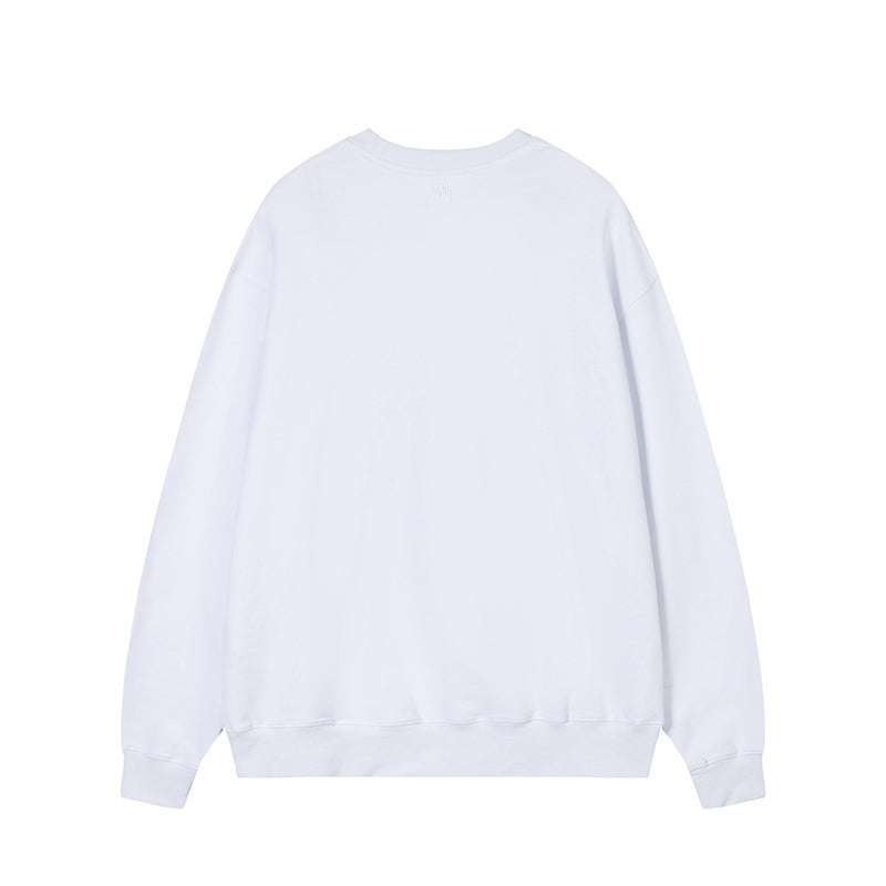 AMI  Big Logo Crewneck Hoodie White