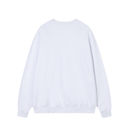 AMI  Big Logo Crewneck Hoodie White