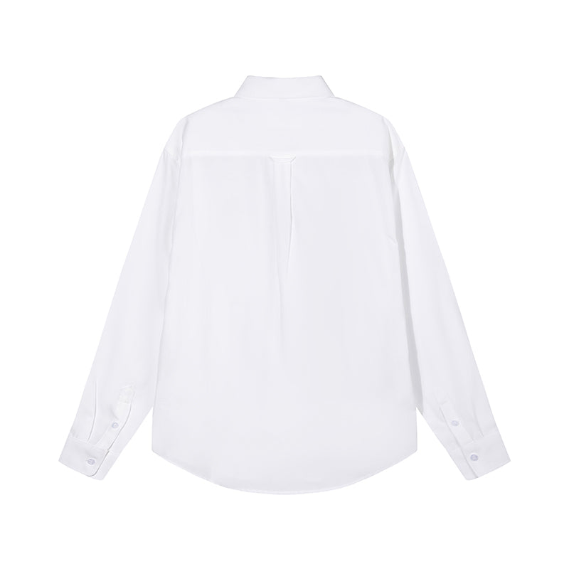 AMI Long Sleeve Logo Shirt White