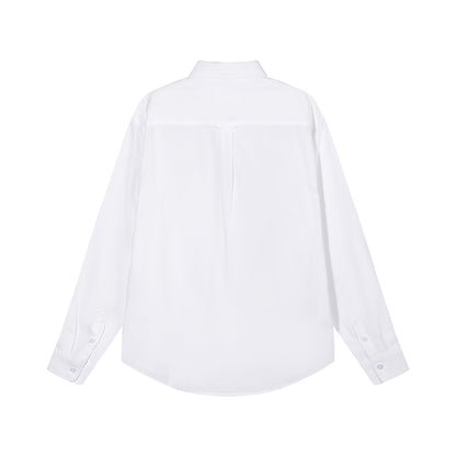 AMI Long Sleeve Logo Shirt White