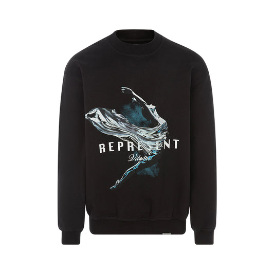 REPRESENT  VITESSE JET BLACK SWEATER