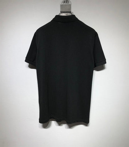 DIOR CD ICON POLO SHIRT BLACK COTTON PIQUÉ – DOT026
