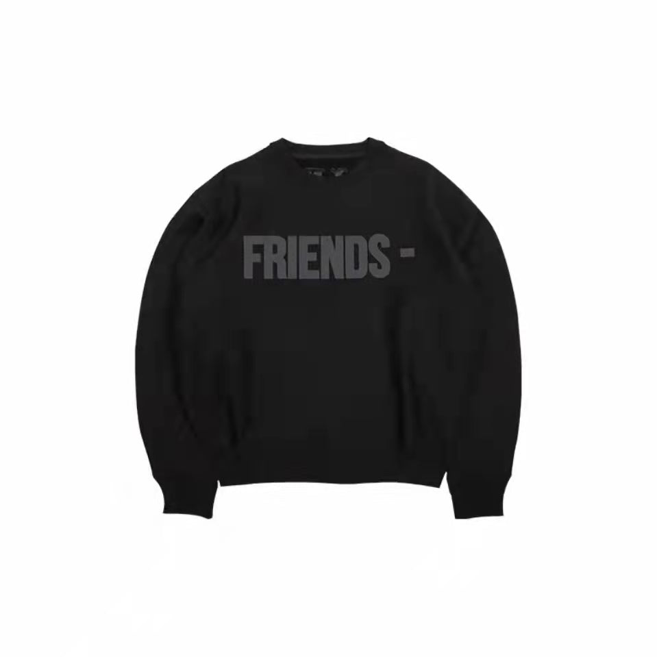 VLONE Letters Logo Print Hoodie Black/Gray