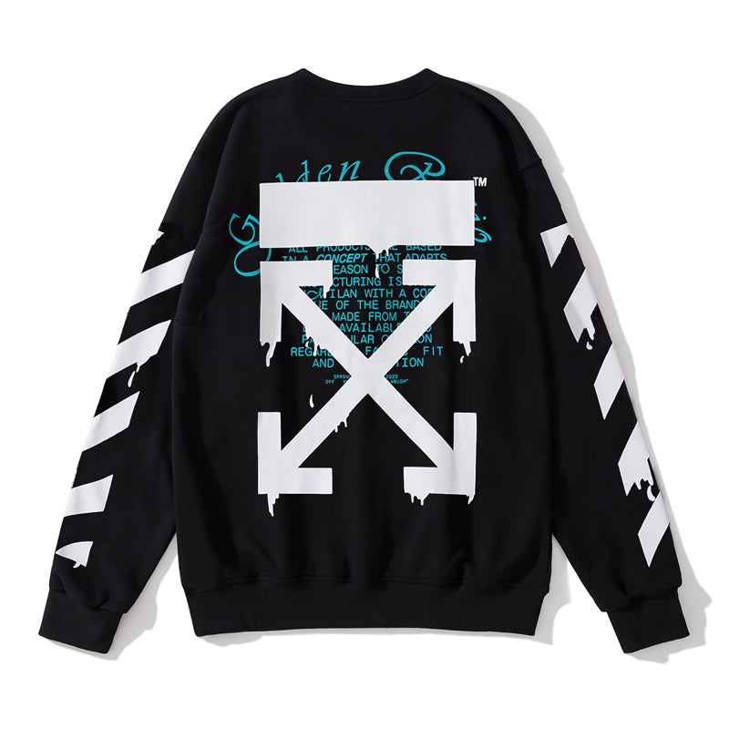 Off-White water droplets print hoodie black