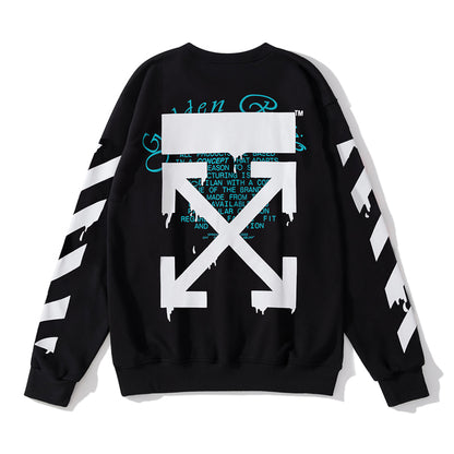 Off-White water droplets print hoodie black
