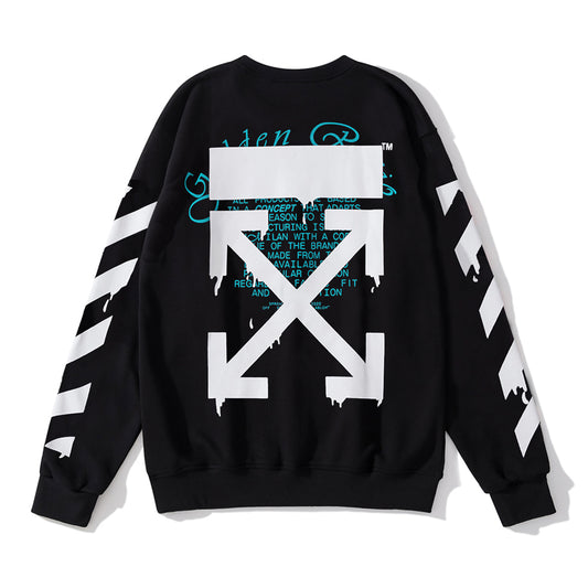Off-White water droplets print hoodie black