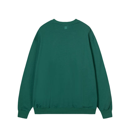 AMI  Big Logo Crewneck Hoodie Dark Green