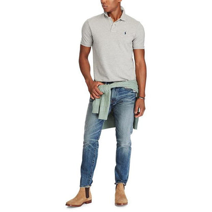 Ralph Lauren Slim Fit Stretch Mesh Polo Grey/Navy