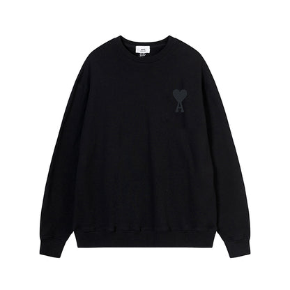 AMI Classic Logo Crewneck Hoodie Black