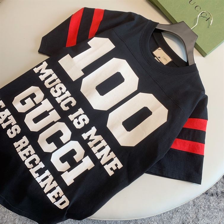 GUCCI 100 COTTON T-SHIRT IN BLACK – GGS033