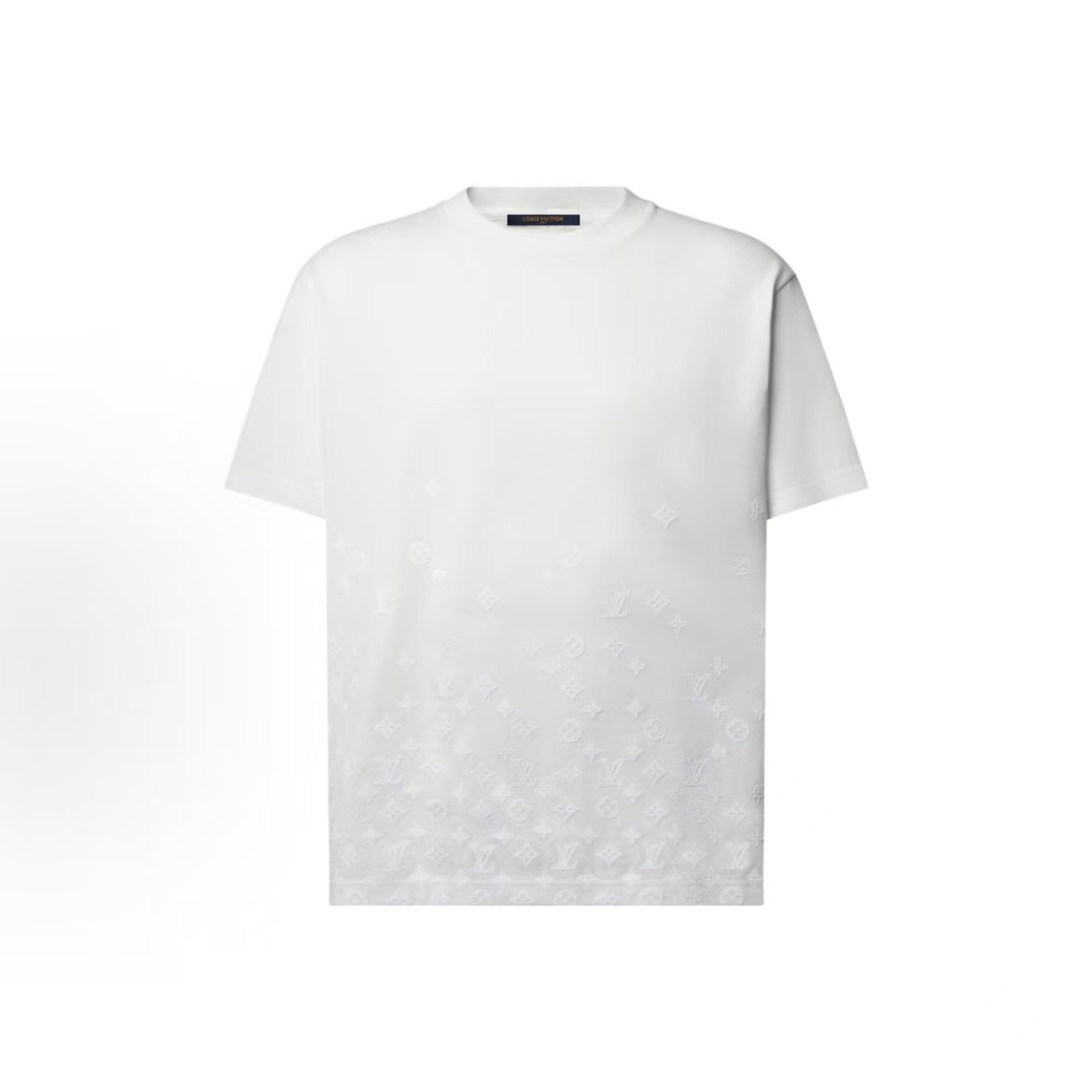 LOUIS VUITTON Monogram Gradient FW26 Early Fall Collection Short-Sleeve Solid Color Flocked Print Gradient T-Shirt for Men