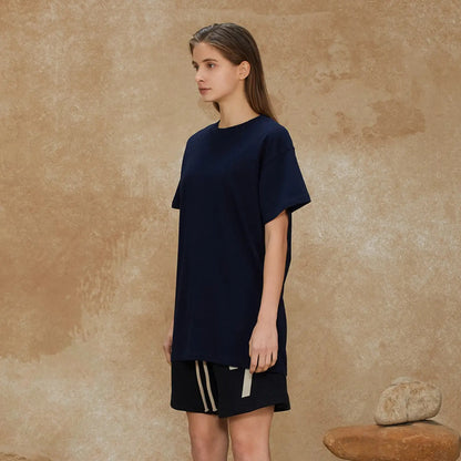 FOG FEAR OF GOD Season 7 Main Line 7 Words Loose Heavy T-shirt Navy blue