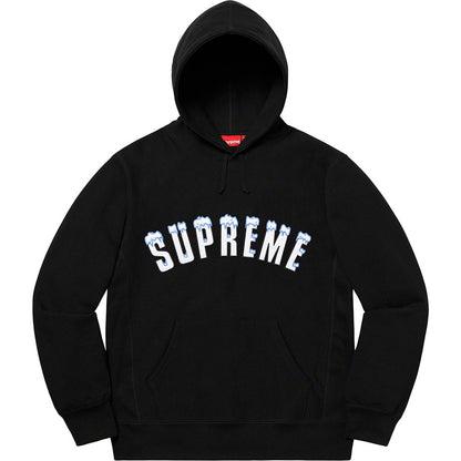 Supreme Icy Arc Logo Hoodie Black/White