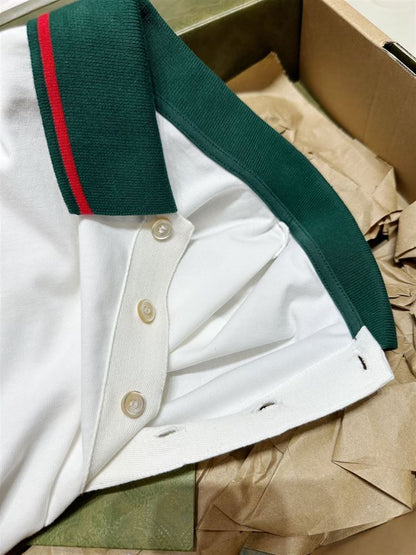 GUCCI COTTON JERSEY POLO WITH WEB – GGS029