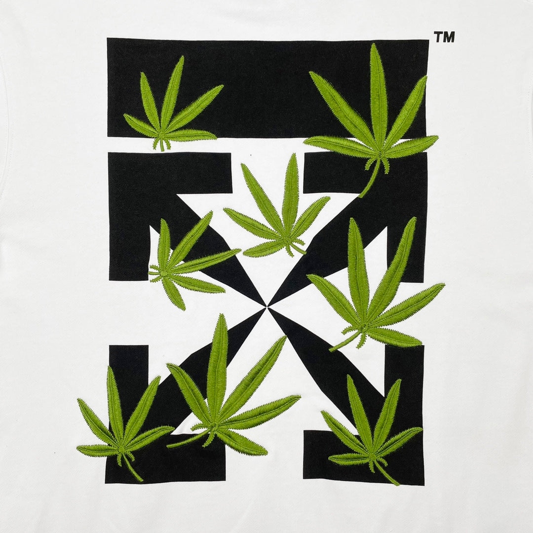 Off-White bamboo arrow print hoodie white