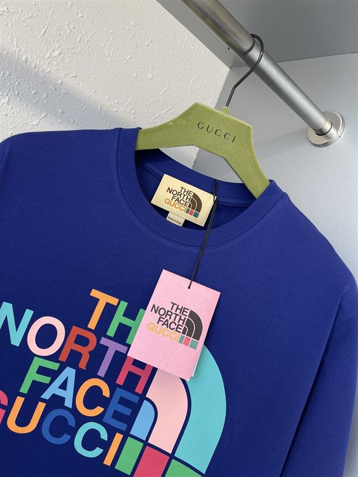 THE NORTH FACE X GUCCI T-SHIRT IN BLUE – GGS025