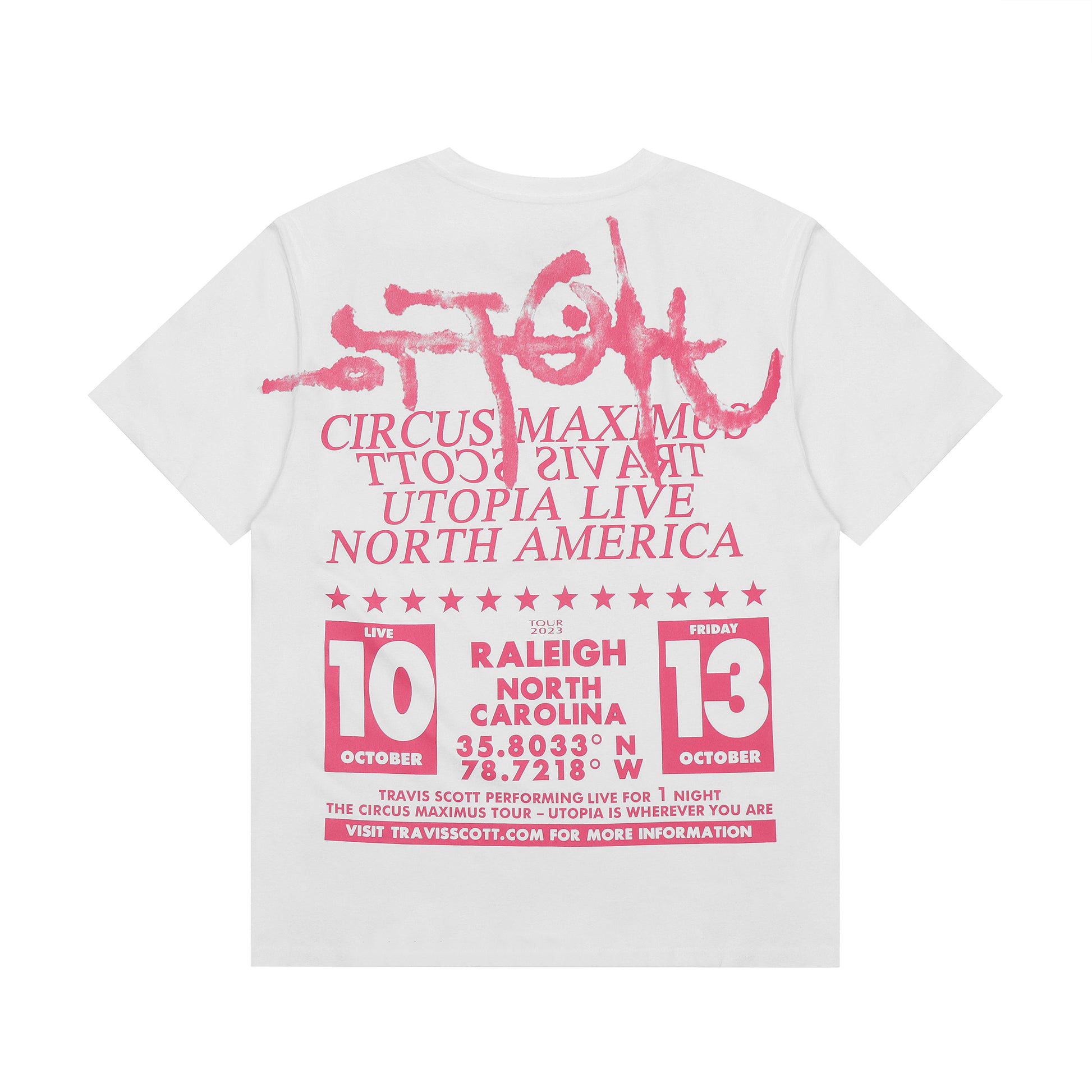 Travis Scott Utopia Live Print T shirt White