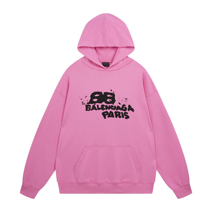 Balenciga logo hoodie BL238018 pink