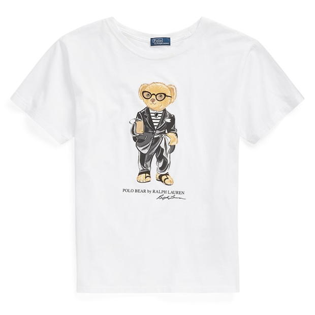 Ralph Lauren Bear Jersey Tee White