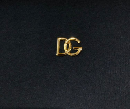 DOLCE & GABBANA COTTON T-SHIRT WITH METALLIC DG LOGO – DT015