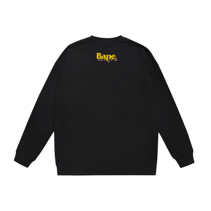 A Bathing Ape Rainbow Letters Print Hoodie Black