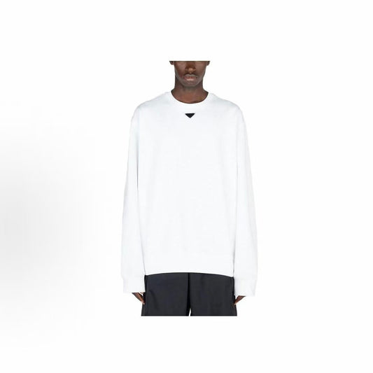 PRADA - Pure Color Round-neck Pullover Loose Long-Sleeved T-shirt for Men