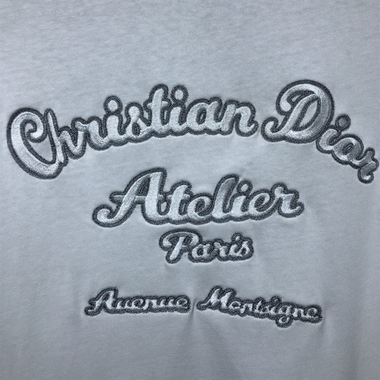 ‘CHRISTIAN DIOR ATELIER’ T-SHIRT RELAXED FIT WHITE COTTON JERSEY – DOT023