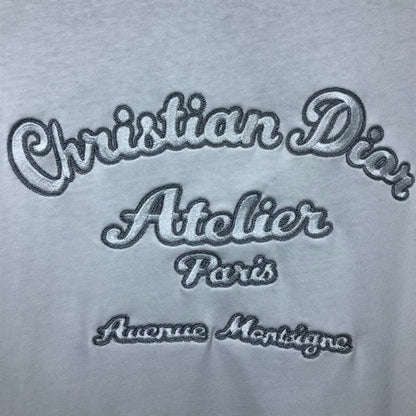 ‘CHRISTIAN DIOR ATELIER’ T-SHIRT RELAXED FIT WHITE COTTON JERSEY – DOT023