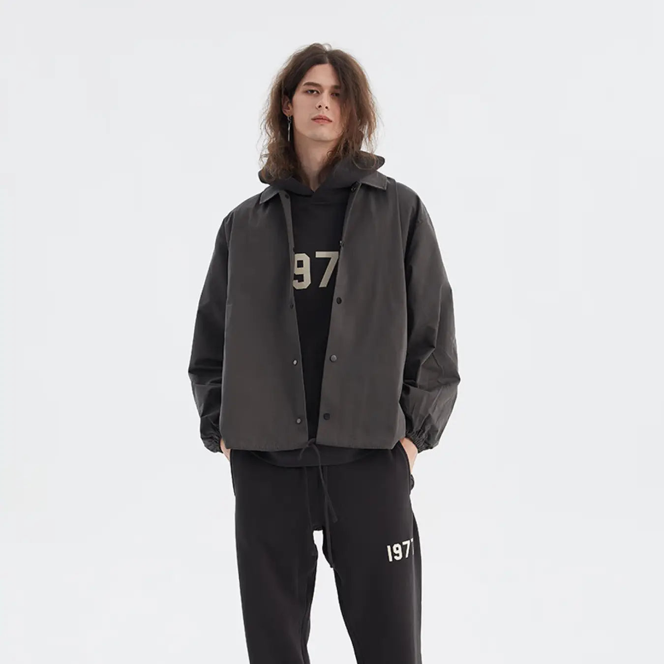 FOG FEAR OF GOD 22 multi-line 1977 coach jacket ESSENTIALS retro casual jacket