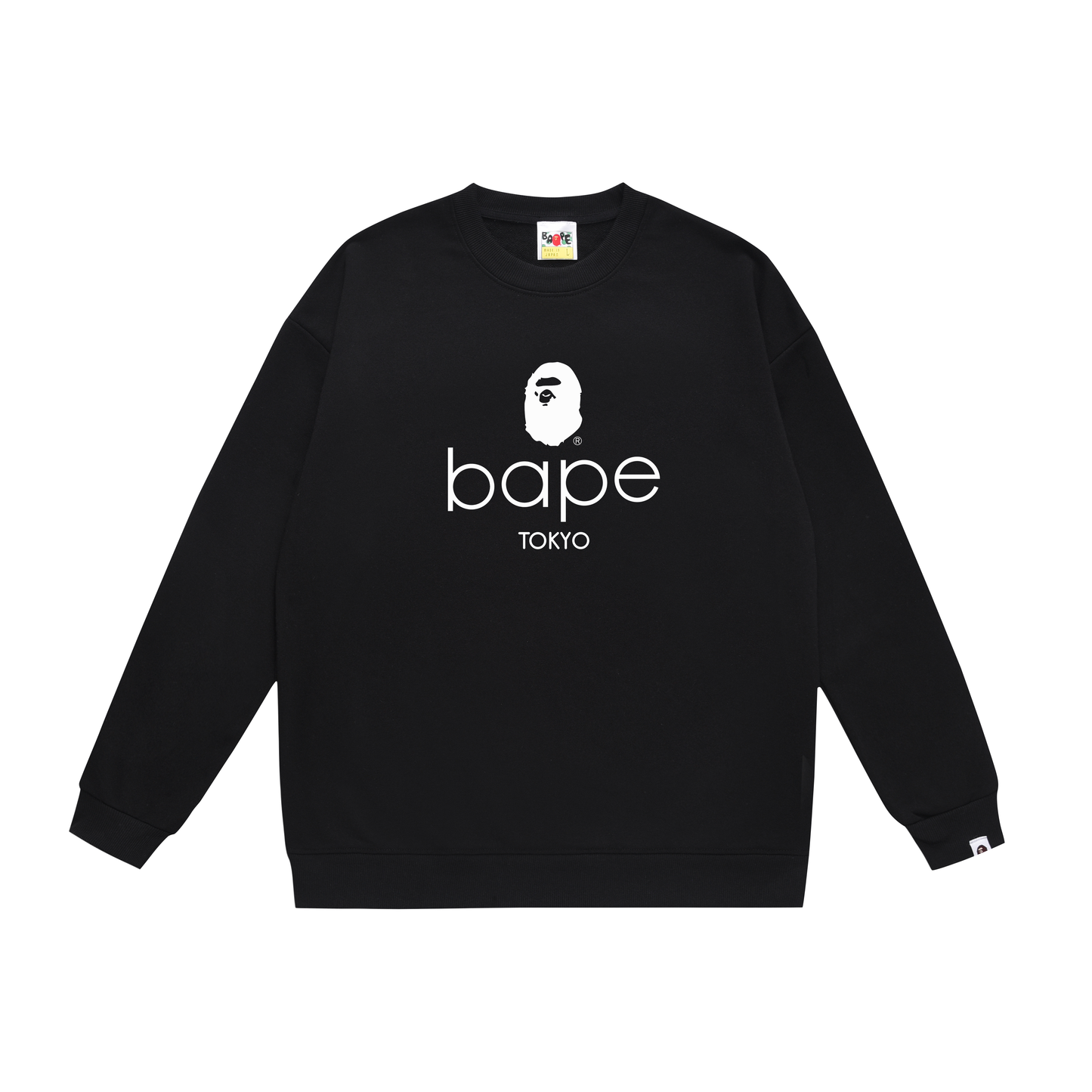 A Bathing Ape Simple Logo Print Hoodie Black
