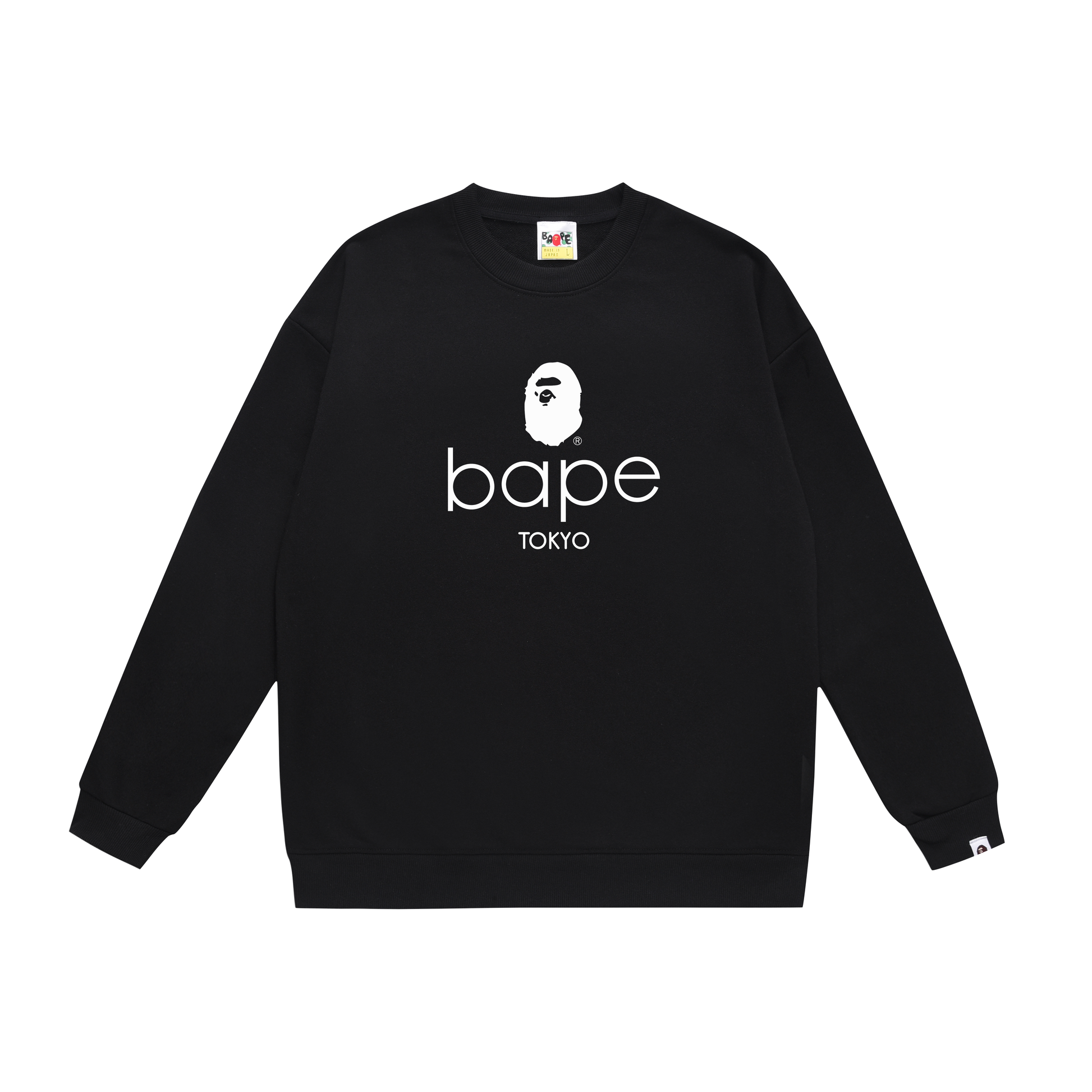 A Bathing Ape Simple Logo Print Hoodie Black