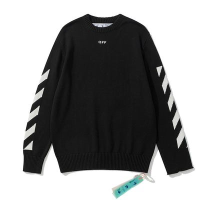 Off-White square arrow autumn and winter sweater black