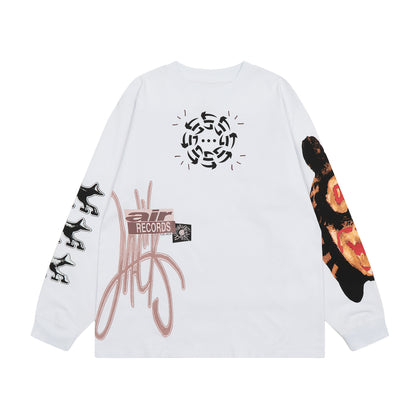 Travis Scott Graffiti Print Hoodie White