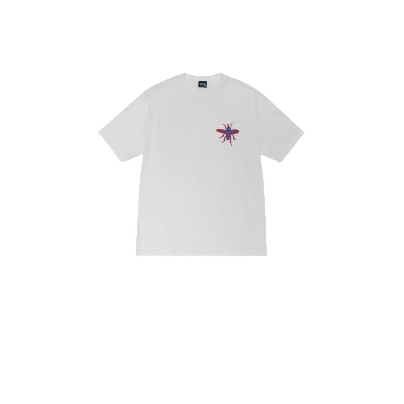 STUSSY FLYING INSECTS PRINT TEE WHITE
