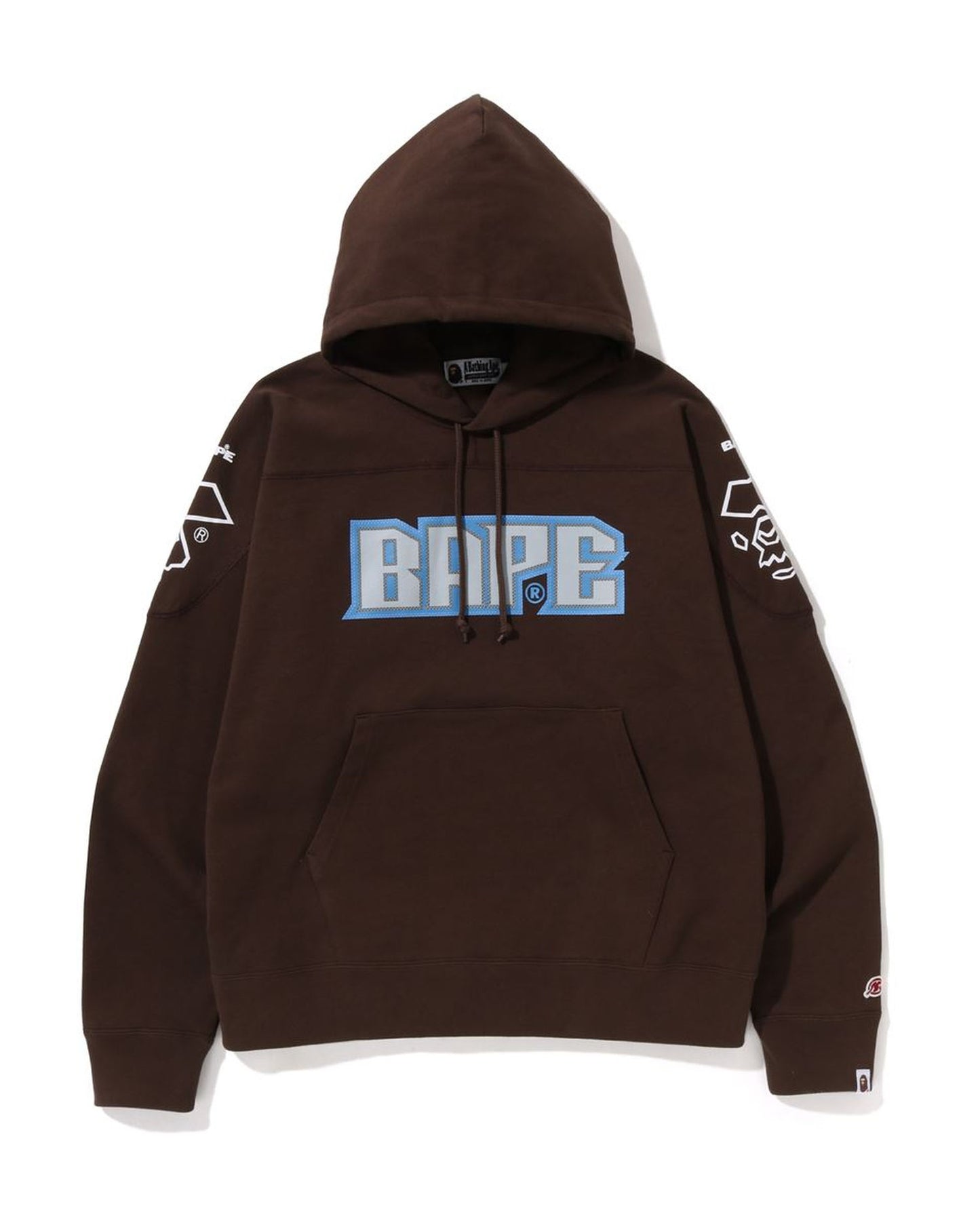A Bathing Ape Football Relaxed Fit Pullover Hoodie In Brown