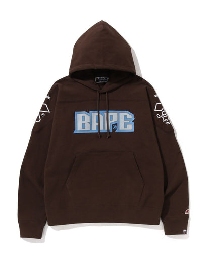 A Bathing Ape Football Relaxed Fit Pullover Hoodie In Brown
