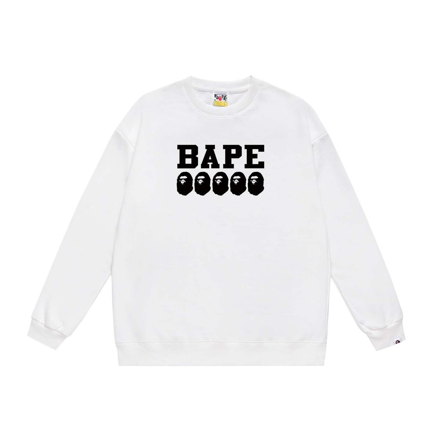 A Bathing Ape Letter Print Hoodie White