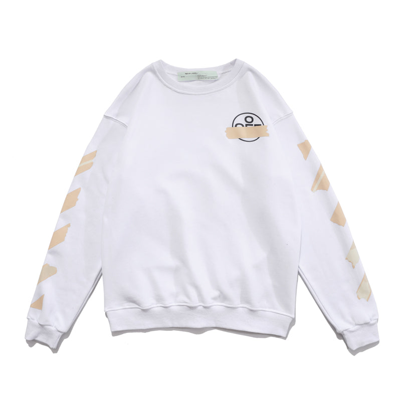 Off-White square arrow print hoodie white/beige