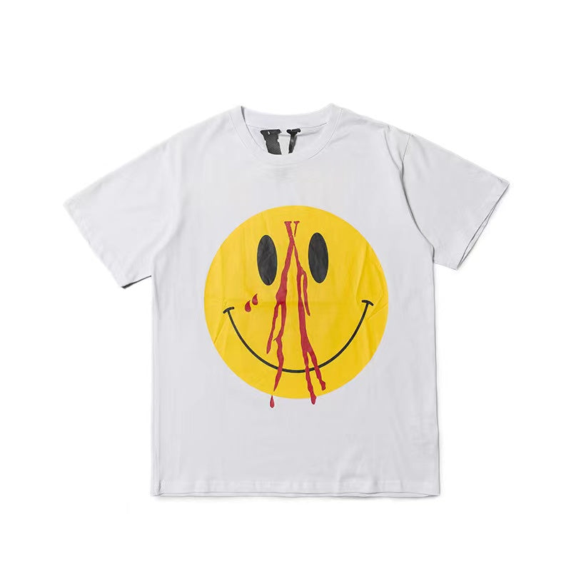 VLONE NOSEBLEED SMILEY FACE TEE IN WHITE