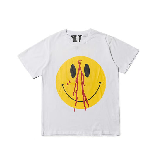 VLONE NOSEBLEED SMILEY FACE TEE IN WHITE