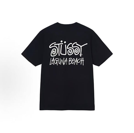 Stussy × OUR LEGACY Collection - Color-matching Letter Logo Short-Sleeved American Retro T-Shirt (Same Style for Both Men and Women)