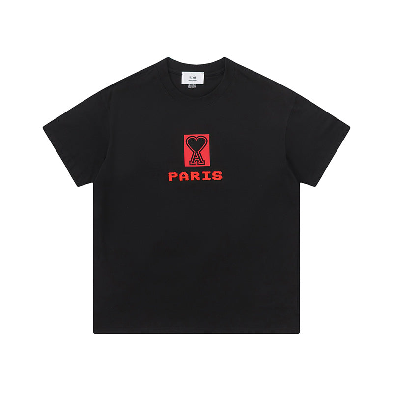 AMI Paris Logo Tee Black