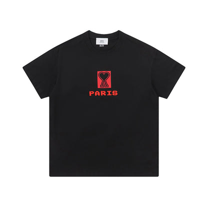 AMI Paris Logo Tee Black