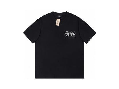 STUSSY TRIBE LETTERS PRINT TEE BLACK