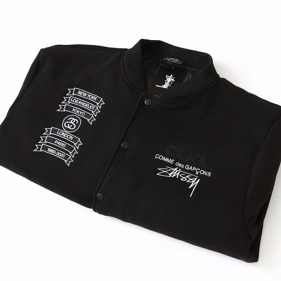 STUSSY ×CDG JACKET BLACK