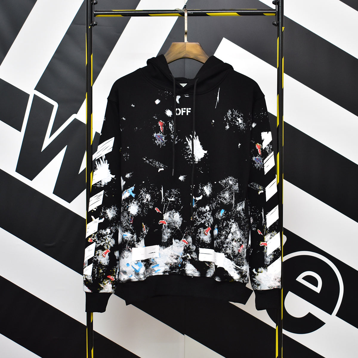 Off-White starry sky hooded sweater black