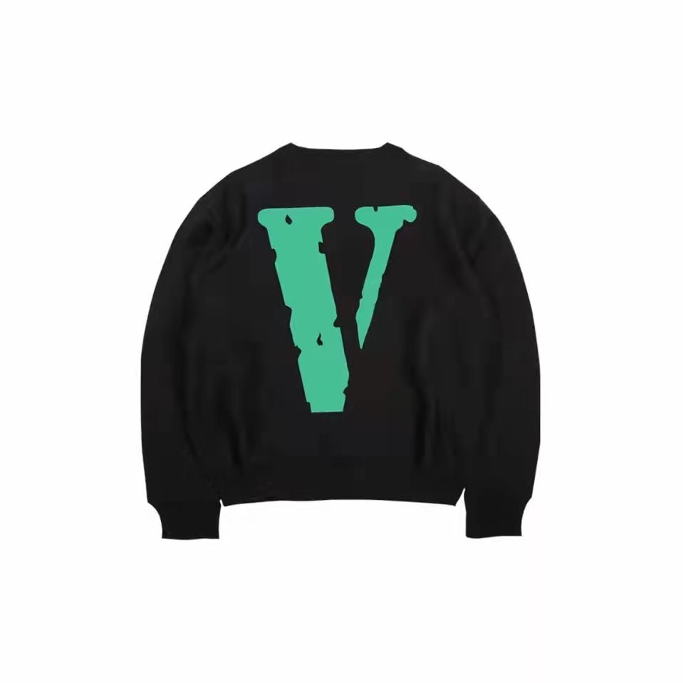 VLONE Logo Print Hoodie Black/Green