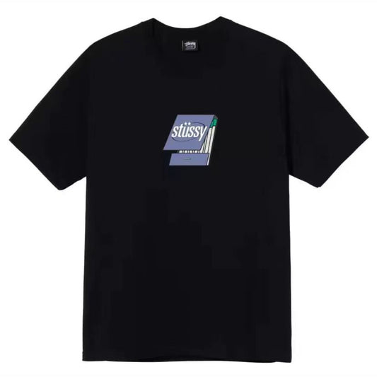 STUSSY MATCHES PRINT TEE BLACK